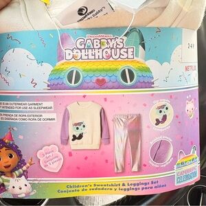 Dreamworks Gabby's Dollhouse Sweatshirt & Leggings Set - Cream and Purple